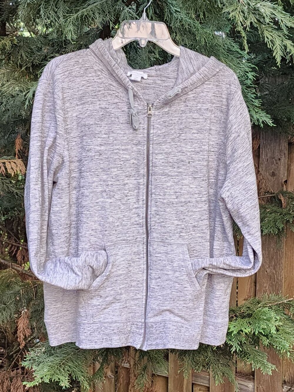 EUC Daily Ritual XXL Gray Heathered modal cotton full zipper hoodie